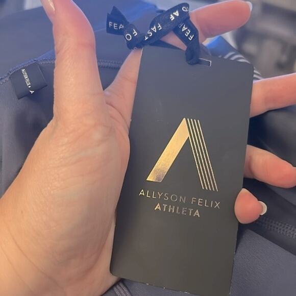 NWT Athleta X Allyson Felix Legend 7/8 tights leggings in Medieval Violet - Picture 13 of 14